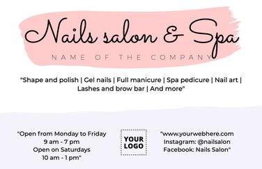 Beauty Nail Art Emblem Business Card | BrandCrowd Business Card Maker