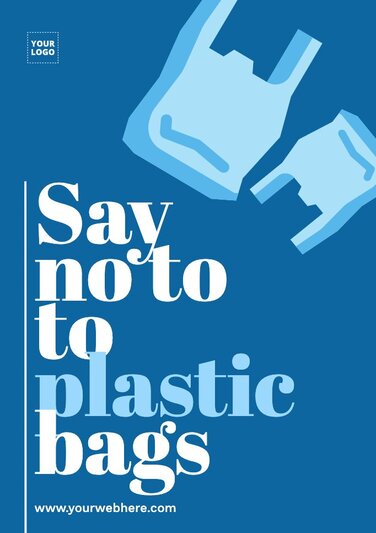 Edit a poster on stop plastic pollution