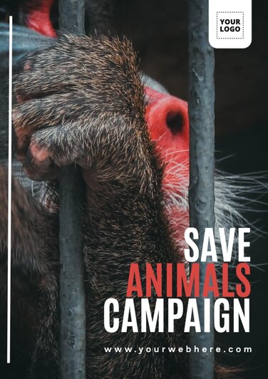 Edit a stop animal abuse poster