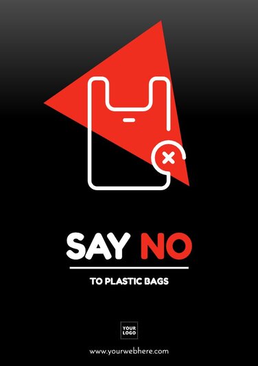 Edytuj plakat na temat zatrzymania zanieczyszczenia plastikiem