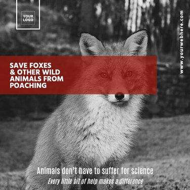Edit a poster to save animals
