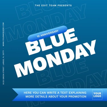 Edit a Blue Monday template