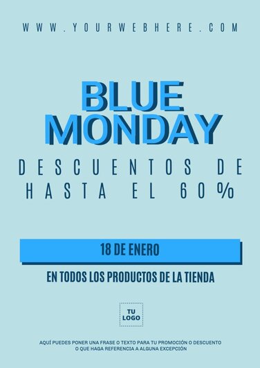 Edita un cartel para el Blue Monday