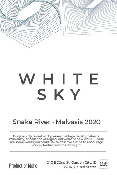 Edit a wine label