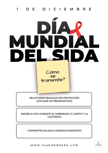 Edita un diseño sobre el SIDA