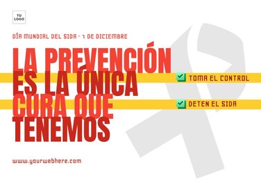 Edita un diseño sobre el SIDA