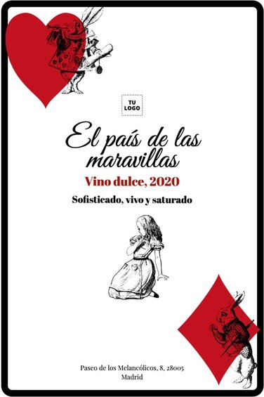 Edita una etiqueta de vino