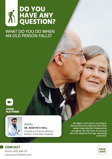Edit a leaflet for elderly care