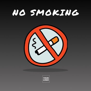 No smoking online custom poster templates