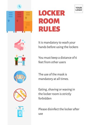 Printable Locker Room Sign Templates