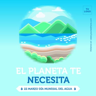 edita un diseño del Día Mundial del Agua
