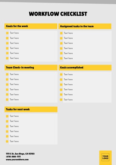 Edit a checklist template