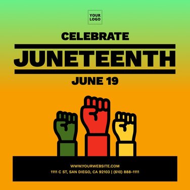 Edit a Juneteenth template