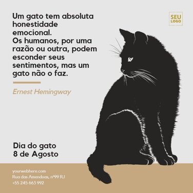 Dia Internacional do Gato – 8 de agosto