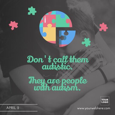 Edit a an Autism Day poster