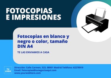 Editar una plantilla para imprentas