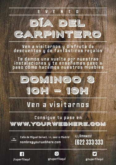 Edita un diseño para carpinteros