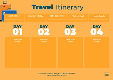 Free Travel Itinerary Templates to Edit and Print