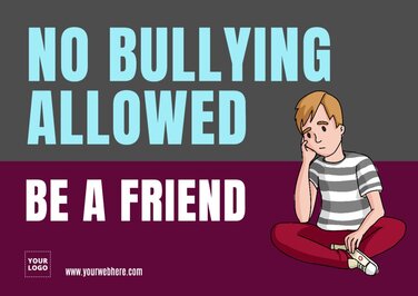 Edit an anti-bullying poster