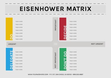 Eisenhower Matrix Template Examples to Edit Online