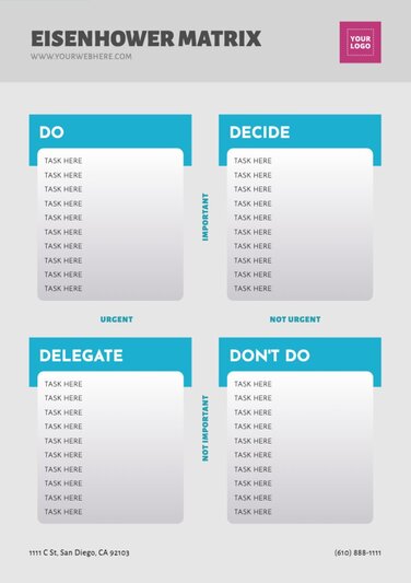 Eisenhower Matrix Template Examples to Edit Online