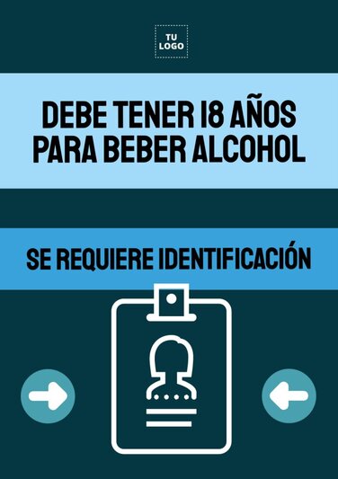 Editar un cartel de venta de alcohol a menores