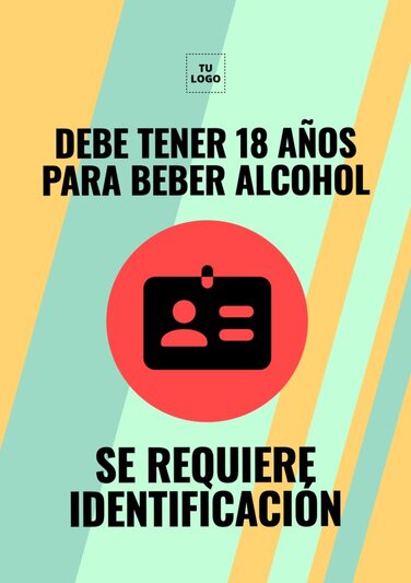 Editar un cartel de venta de alcohol a menores