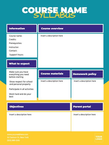 Edit a syllabus document