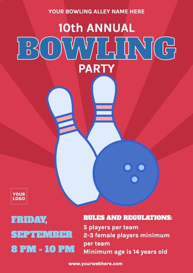 Edit a design for bowling alleys