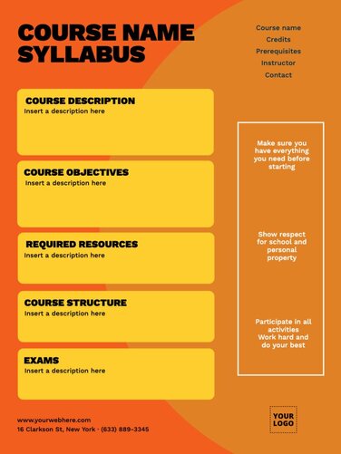 Syllabus Didactic Programming Templates to edit online