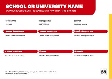 Edit a syllabus document