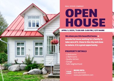 Customize Open House flyer templates for Real Estate