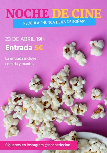 Edita un cartel de noche de cine