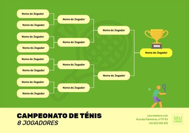 Modelo de campeonato de chave de torneio de 8 equipes