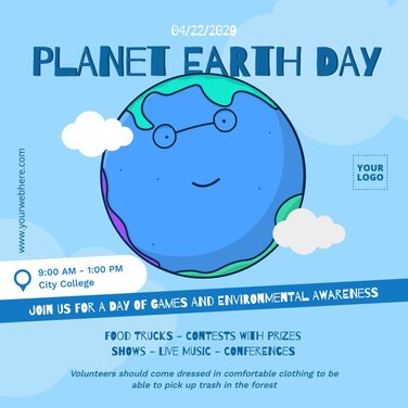 Edit a poster about Earth Day