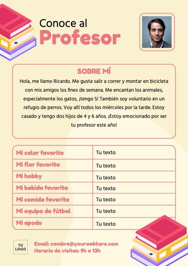 Edita un diseño de Conoce a tu Profesor