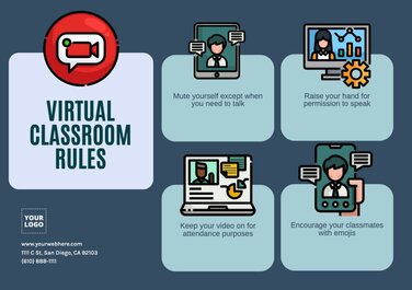 Free customizable classroom rules poster templates