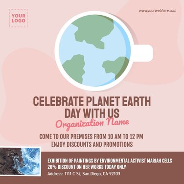 Een poster over de Dag van de Aarde bewerken