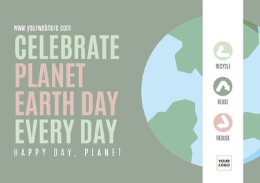 Edit a poster about Earth Day