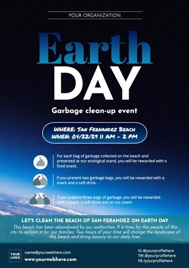 Edit a poster about Earth Day