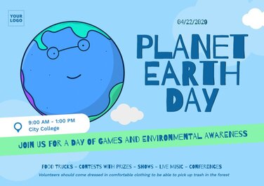 Edit a poster about Earth Day