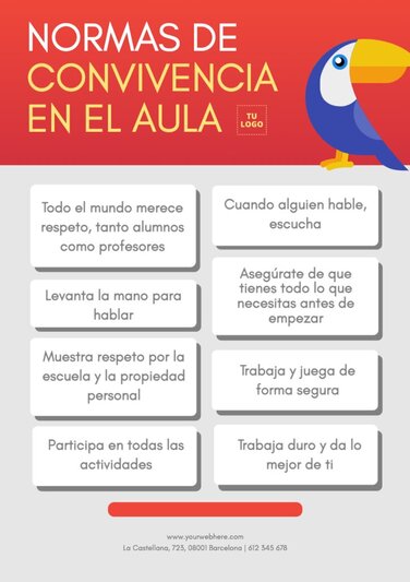 Edita un cartel de normas de clase