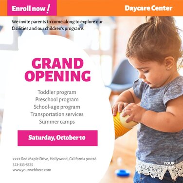 Editable Daycare Flyer Templates Online