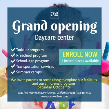 Editable Daycare Flyer Templates Online