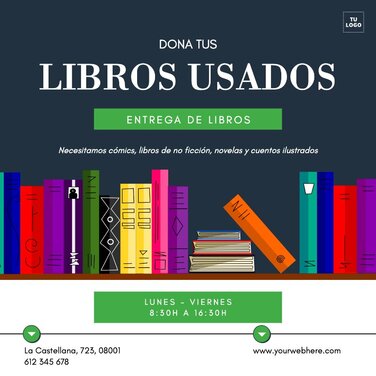 Edita un folleto de campaña de recogida de libros