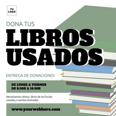 Edita un folleto de campaña de recogida de libros