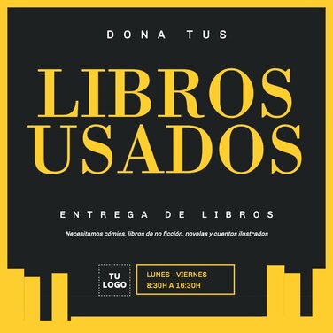 Edita un folleto de campaña de recogida de libros