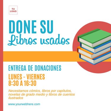 Edita un folleto de campaña de recogida de libros