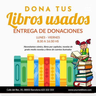 Edita un folleto de campaña de recogida de libros