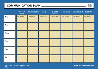 Free communication plan templates